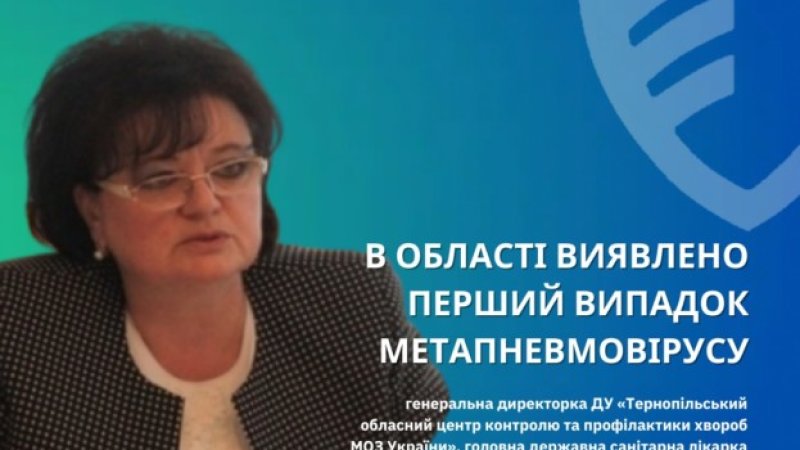 На Тернопільщині виявлено перший випадок метапневмовірусу